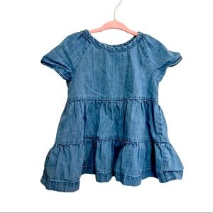 Hanna Andersson Chambray Twirl Power Top size 4